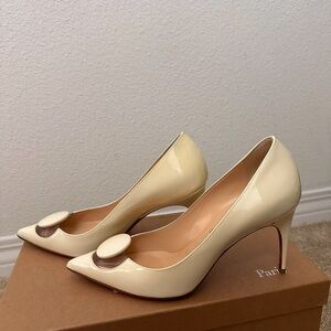 Christian Louboutin Cream Patent Heels
